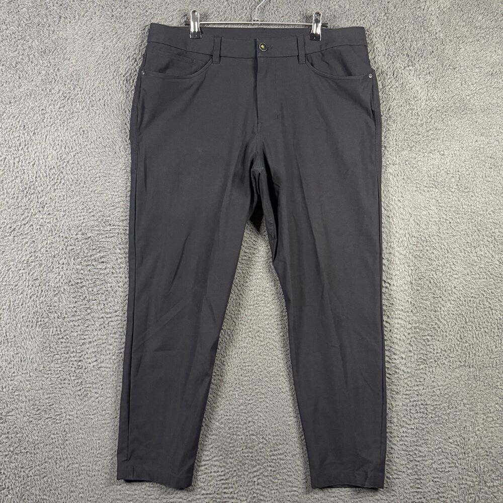 Lululemon Pants Mens 34x27 Black ABC Slim Fit Stretch Warpstreme Chino 5 Pocket